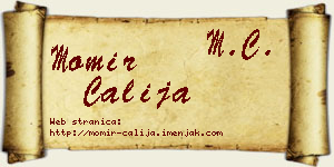 Momir Čalija vizit kartica
